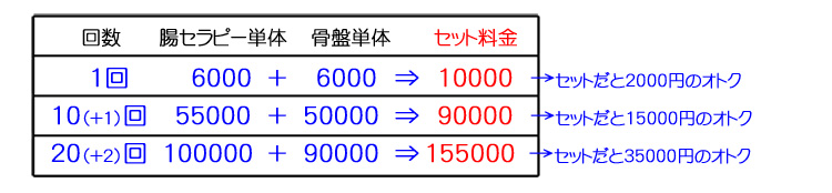 腸セラピーお値段